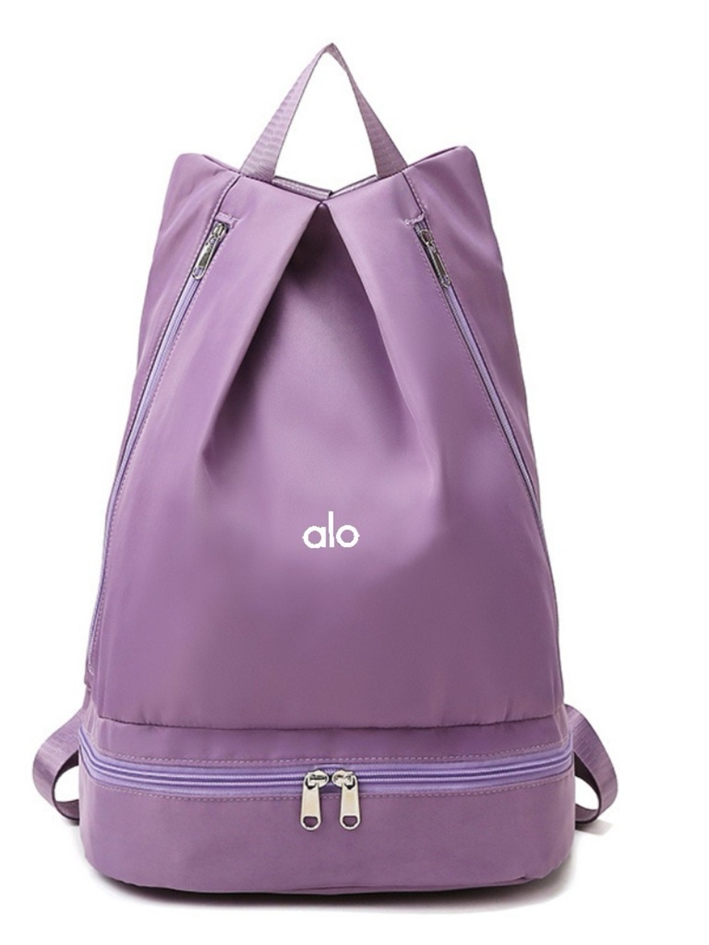 ALO Yoga Lilac Purple Convertible Backpack with Bottom Shoe Compartment